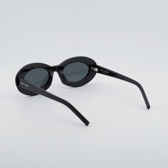 Saint Laurent SL 594 008 Sunglasses Black Oval Frame, Black Lenses main image 10